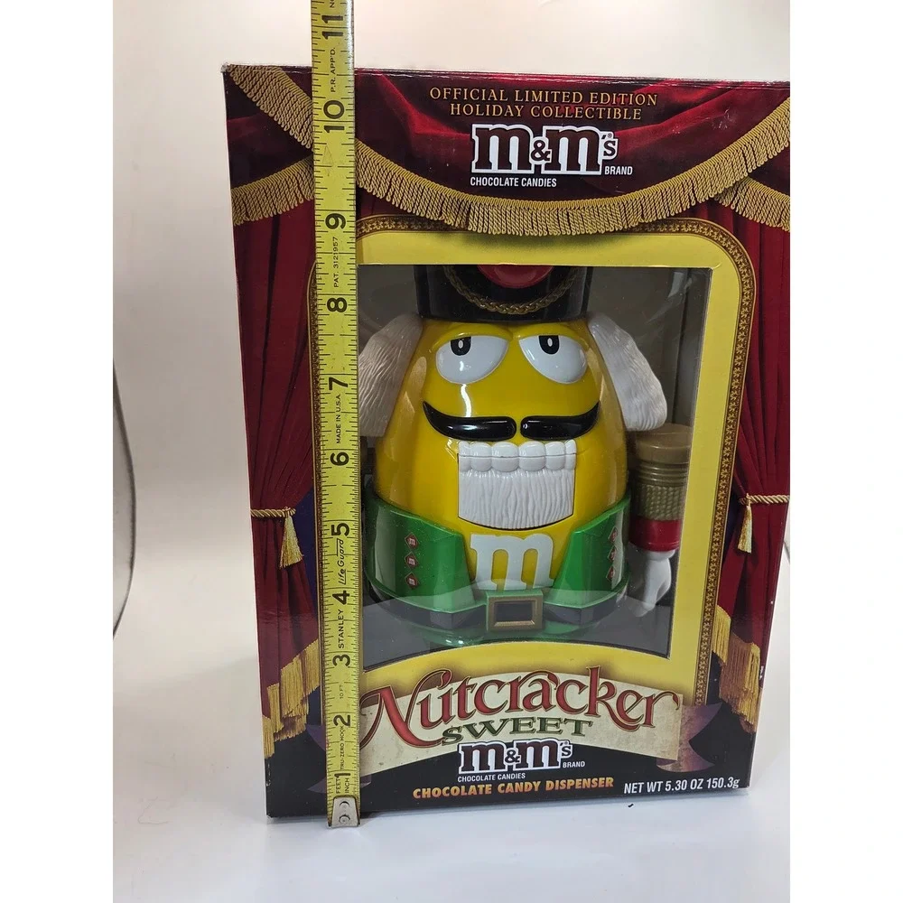 M&M's Nutcracker Sweet Candy Dispenser Limited Edition Holiday Yellow Character
